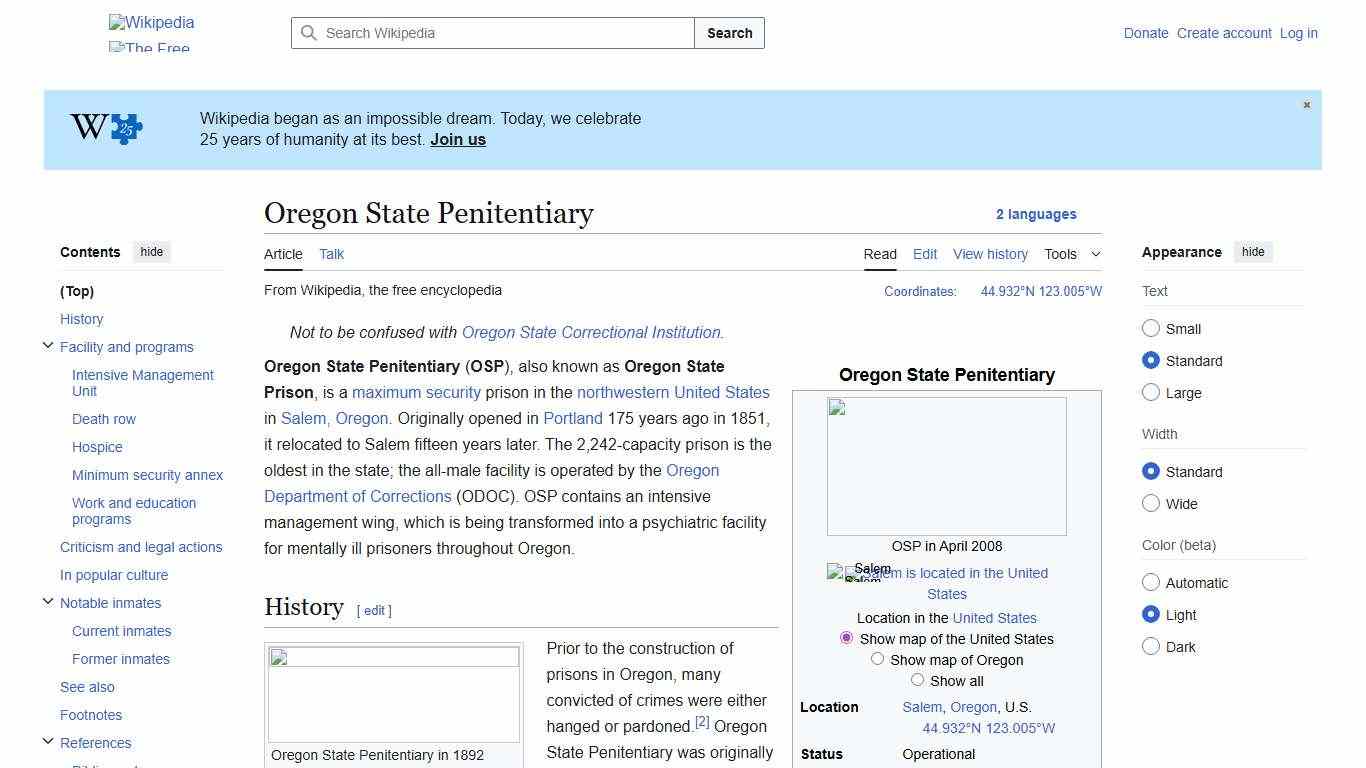 Oregon State Penitentiary - Wikipedia
